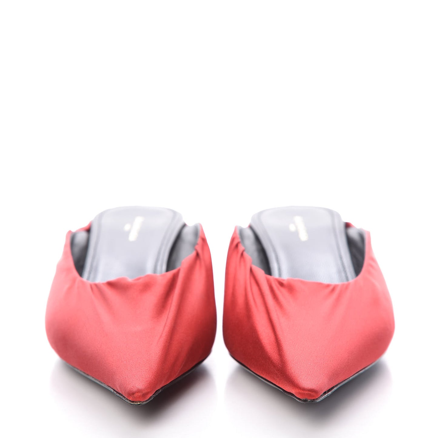 Satin De Soie Skimmer Mules 37 Rouge Cardinal
