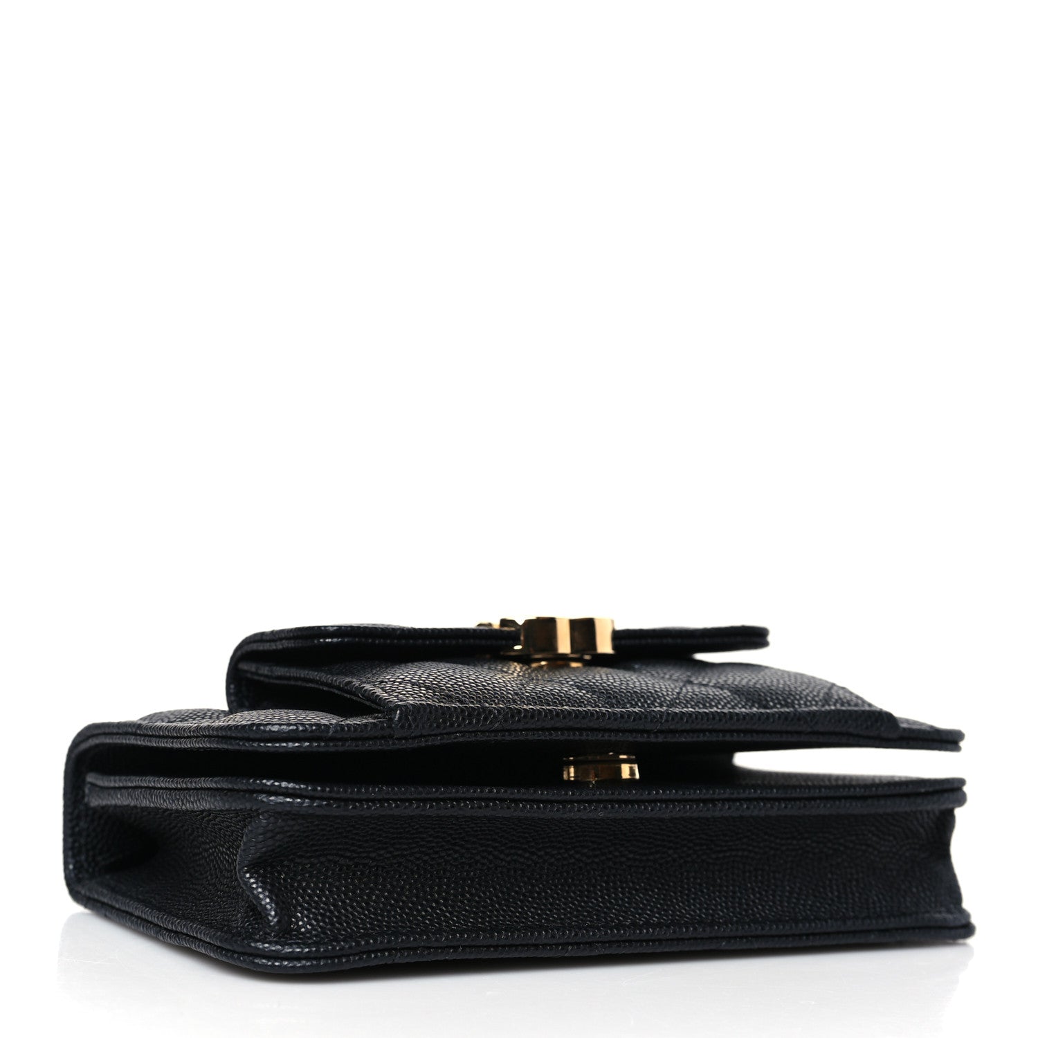 Chanel Caviar Quilted Pocket Twins Clutch With Chain Black 4 of 10