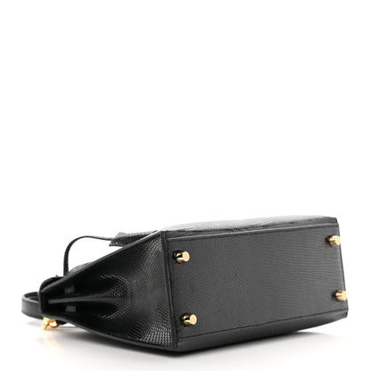 Hermes Lizard Niloticus Kelly Sellier 25 Black 4 of 14