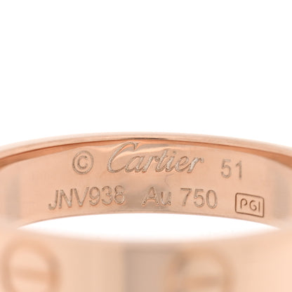 Cartier 18K Pink Gold 3.5mm LOVE Wedding Band Ring 51 5.75 4 of 4