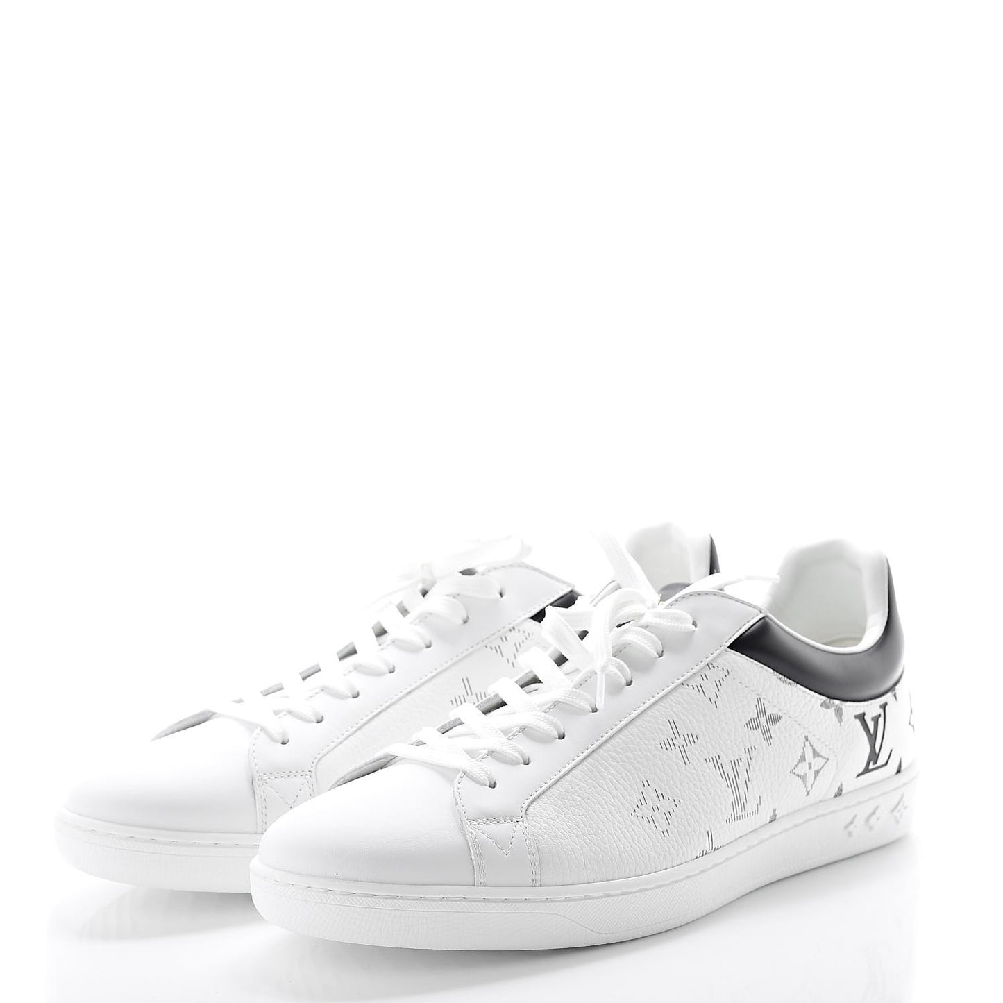 Calfskin Monogram Luxembourg Sneakers 8.5 White