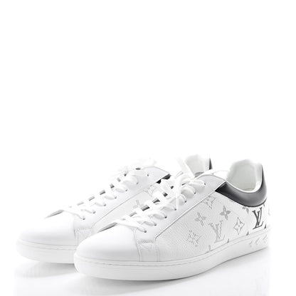 Louis Vuitton Calfskin Monogram Luxembourg Sneakers 8.5 White 3 of 8