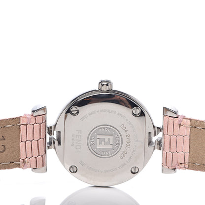 Fendi Stainless Steel Calfskin Diamond Pink Mother of Pearl 23mm Moda Quartz Watch 8 of 10