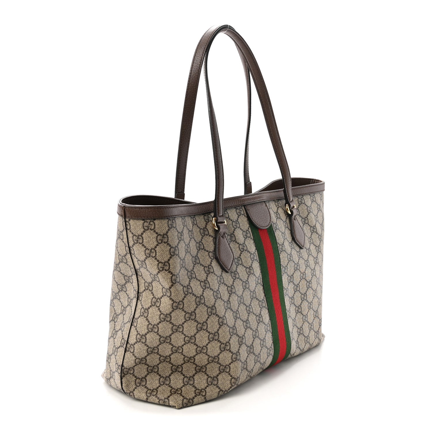 Gucci GG Supreme Monogram Medium Ophidia Shopping Tote Brown 3 of 10