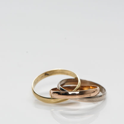 Cartier 18K Pink Yellow White Gold Small Trinity Ring 49 4.75 4 of 7