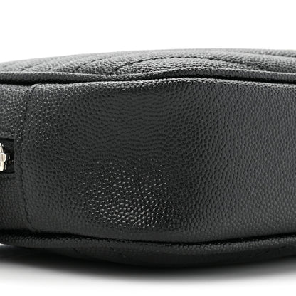 Saint Laurent Grain De Poudre Matelasse Monogram Mini Lou Camera Bag Black 10 of 11