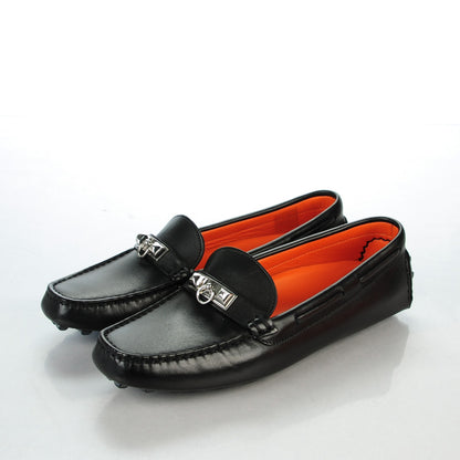 Hermes Supple Calfskin Irving Driving Moccasin Loafers 36.5 Black 3 of 9