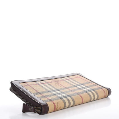 Burberry Haymarket Check Large Travel Zip Around Wallet Chocolate 4 of 10