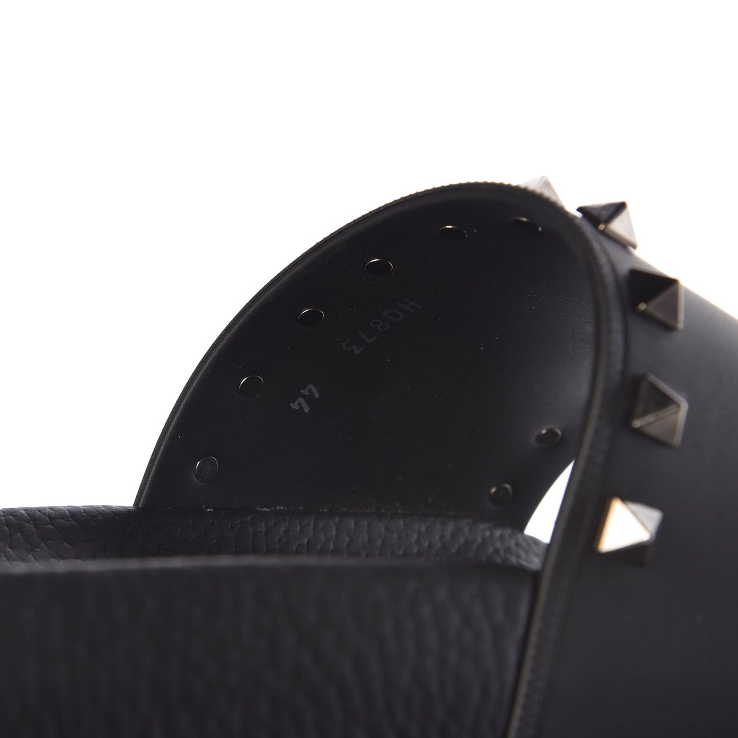 Rubber Rockstud Slide Sandals 44 Black