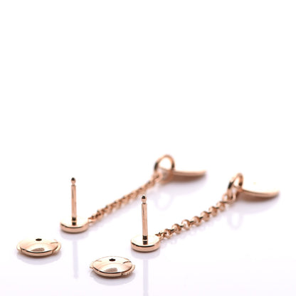 Hermes 18K Rose Gold Diamond Gambade Clou de Selle Earrings 3 of 7