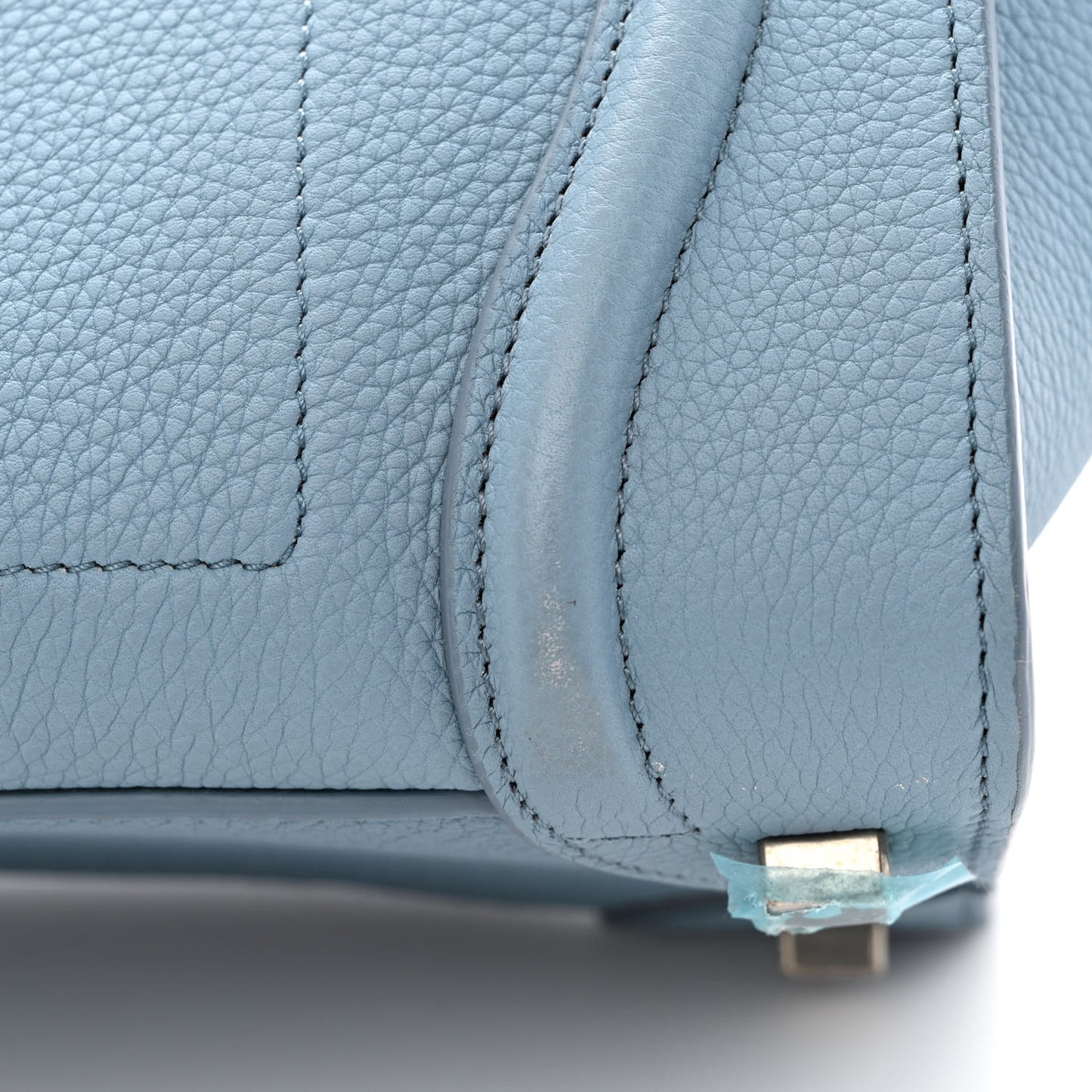 Drummed Calfskin Micro Luggage Slate