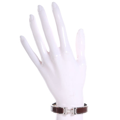 Hermes Enamel Narrow Clic Clac H Bracelet GM Moka 2 of 5