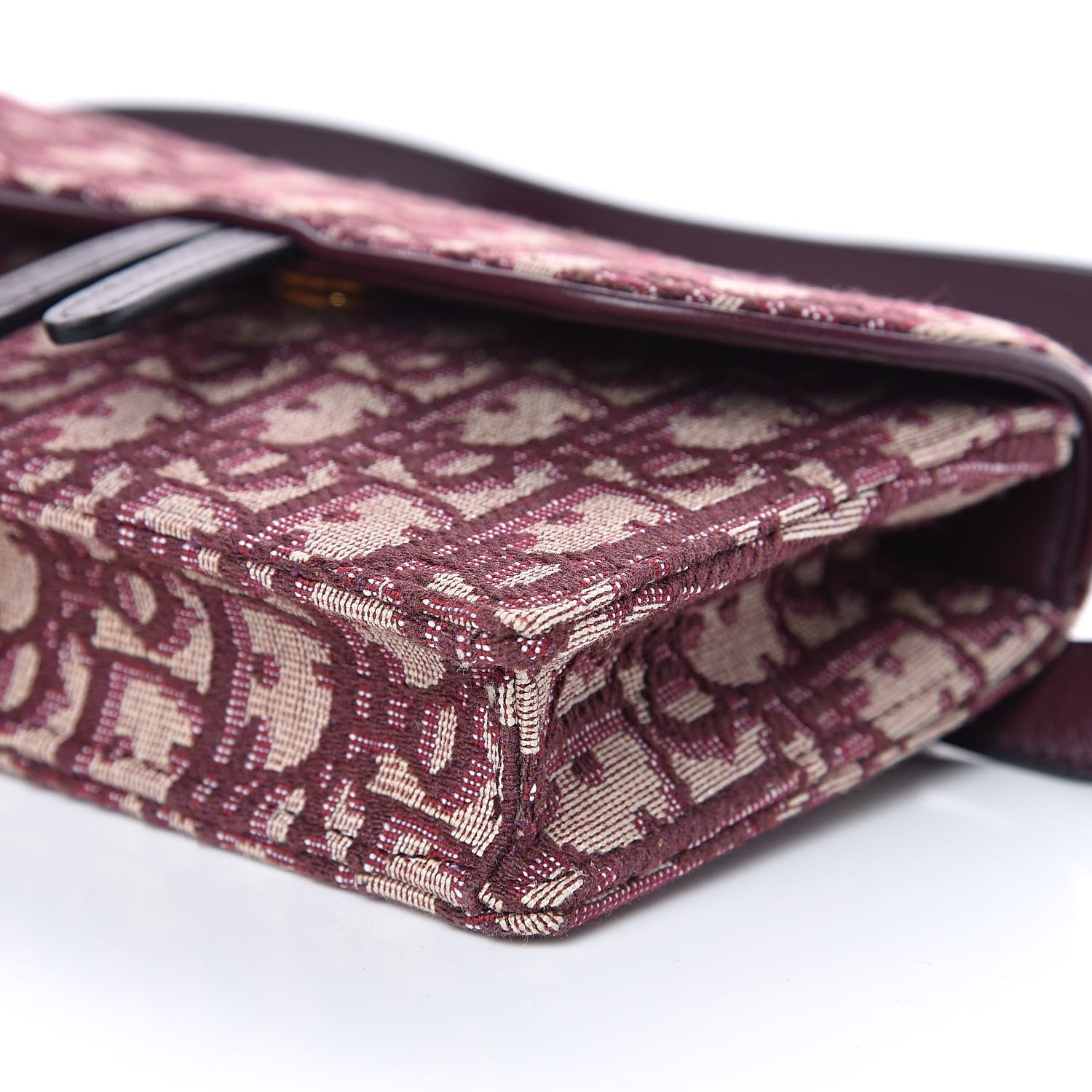 Christian Dior Oblique Saddle Belt Bag Bordeaux 8 of 9
