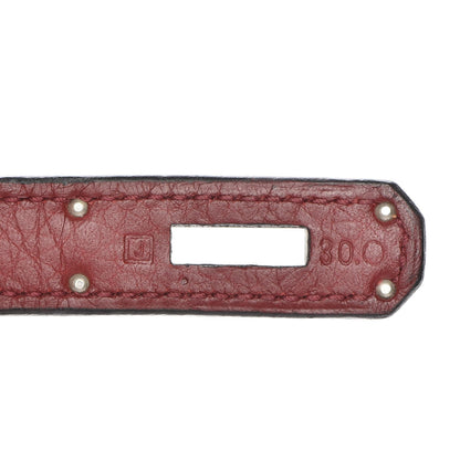 Hermes Taurillon Clemence Crinoline Birkin 35 Rouge H 13 of 25