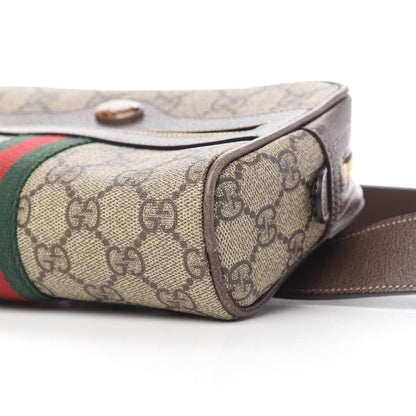 Gucci GG Supreme Monogram Web Small Ophidia Belt Bag 85 34 Dark Brown 9 of 11
