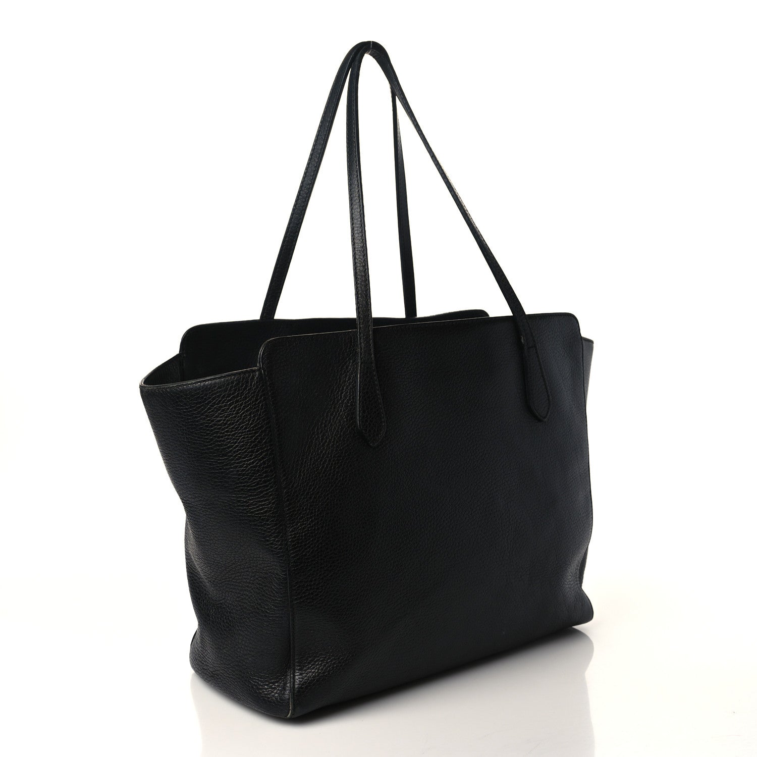 Gucci Pebbled Calfskin Medium Swing Tote Black 3 of 11