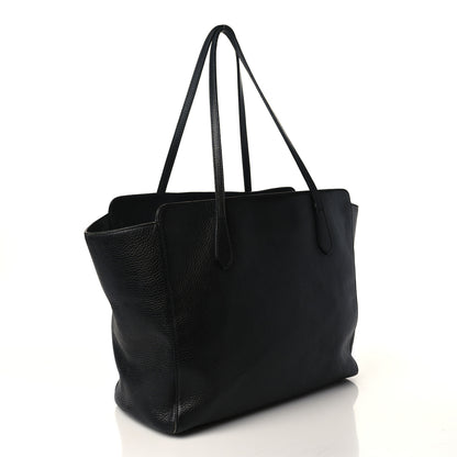 Gucci Pebbled Calfskin Medium Swing Tote Black 3 of 11
