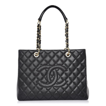 Chanel Caviar Quilted Grand Shopping Tote GST Black 1 of 13
