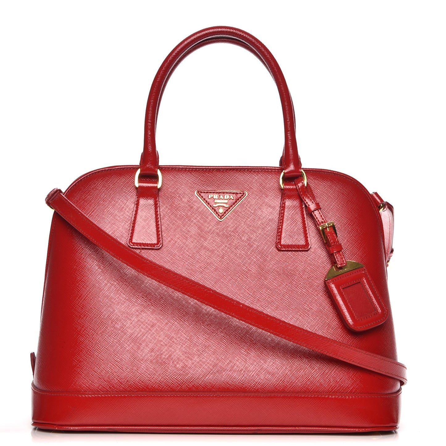 Saffiano Vernice Open Promenade Tote Rosso