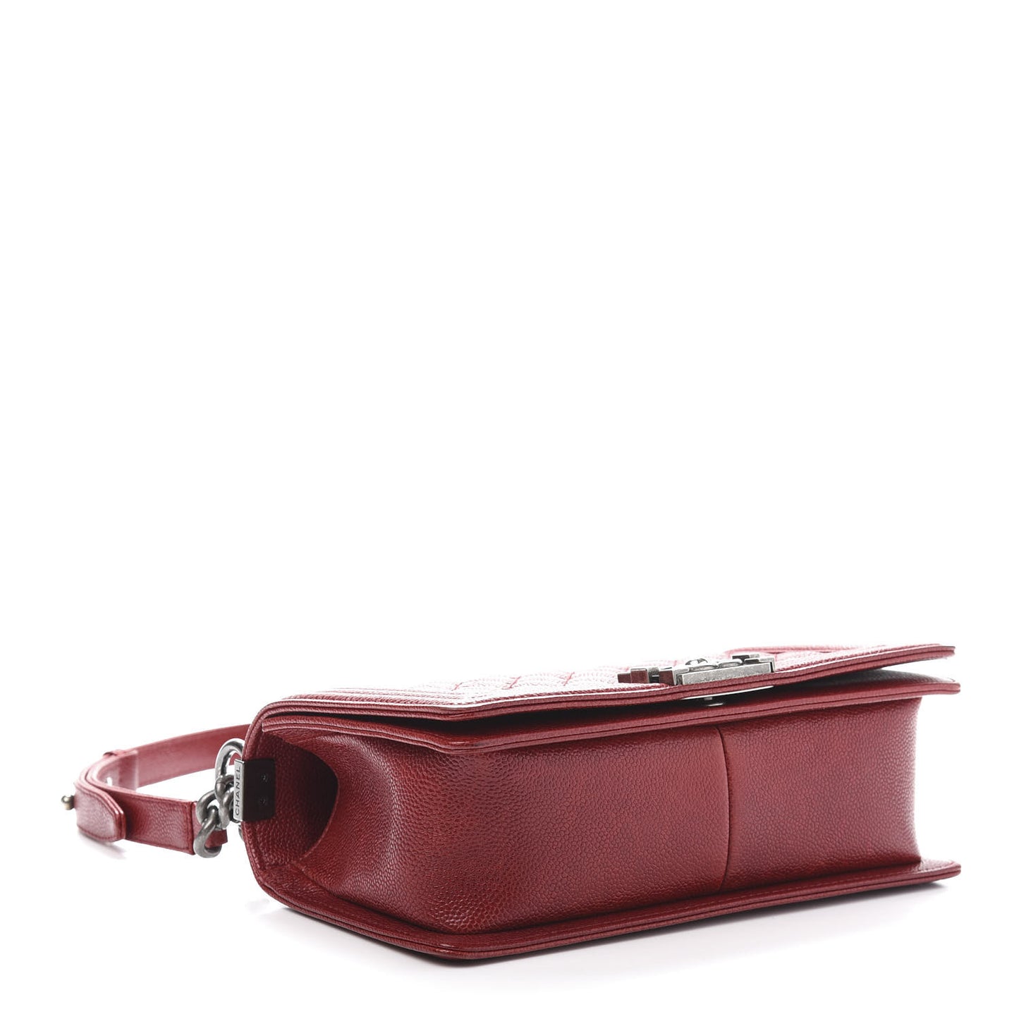 Caviar Quilted Medium Boy Flap Red