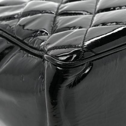 Chanel Patent Quilted Tote Black 16 of 17