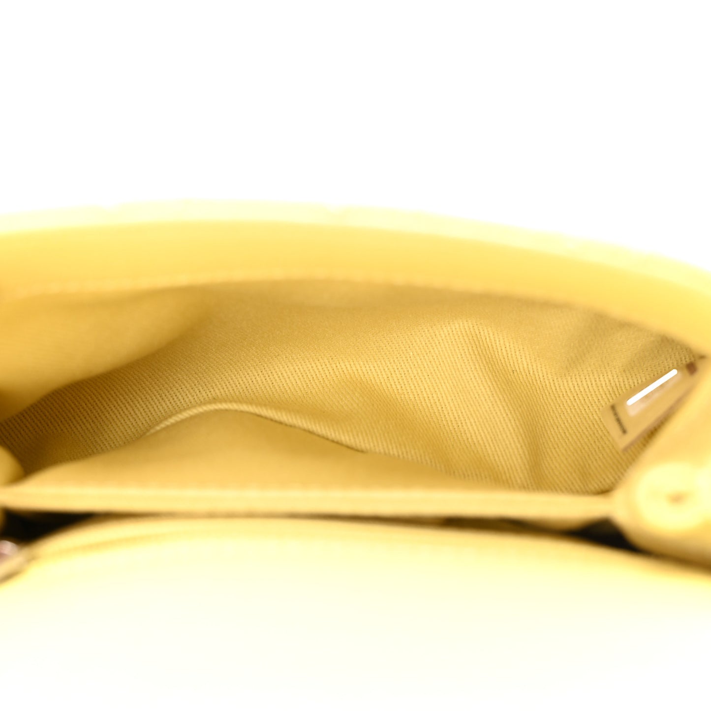 Caviar Quilted Incognito Extra Mini Coco Handle Flap Light Yellow