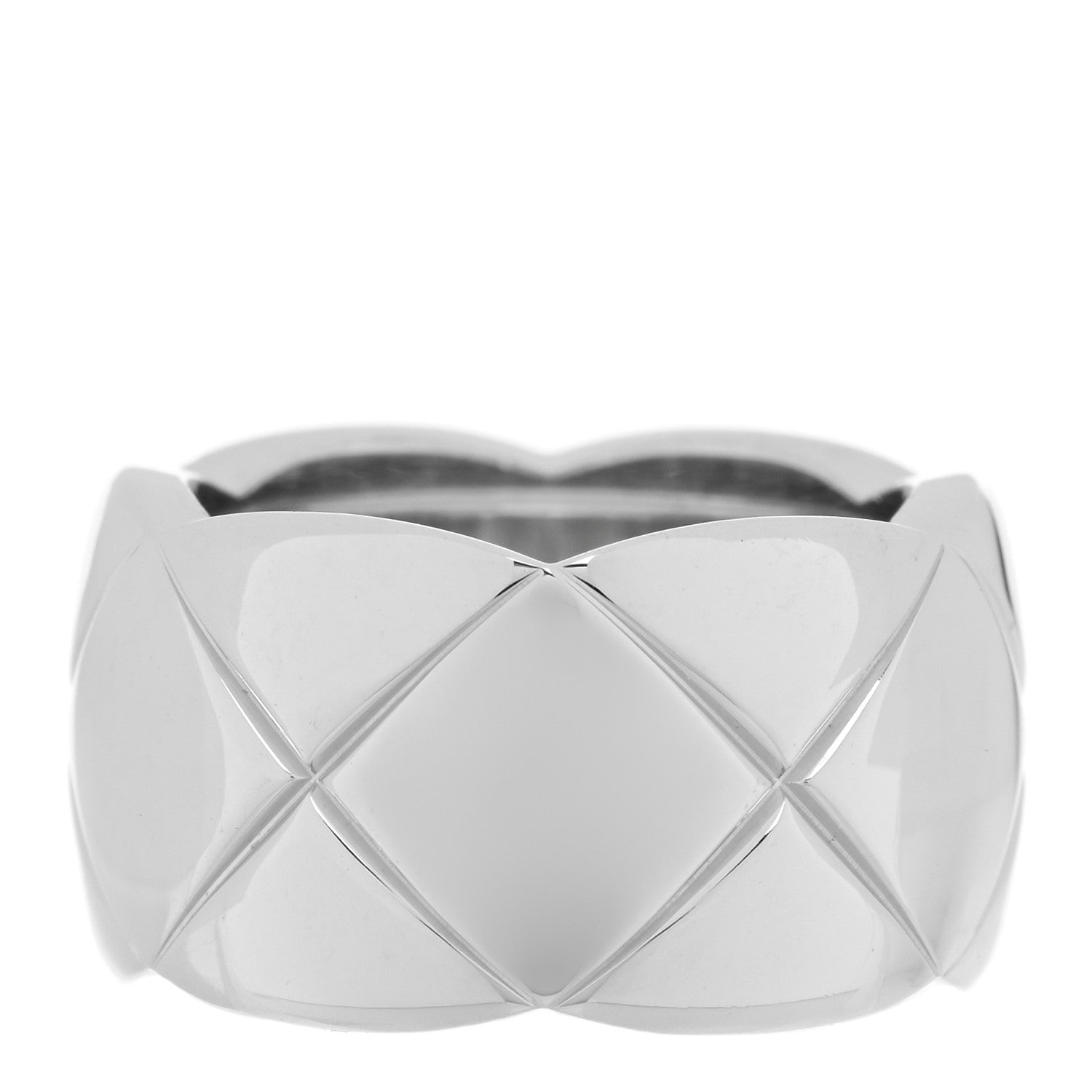 Chanel 18K White Gold Large Coco Crush Ring 49 5 1 of 4