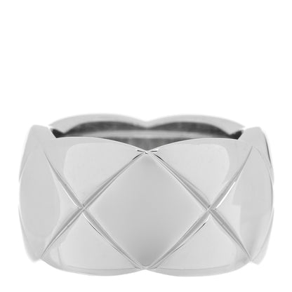 Chanel 18K White Gold Large Coco Crush Ring 49 5 1 of 4