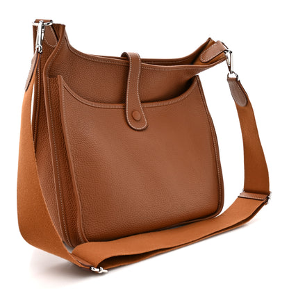 Hermes Taurillon Clemence Evelyne III GM Gold 3 of 10