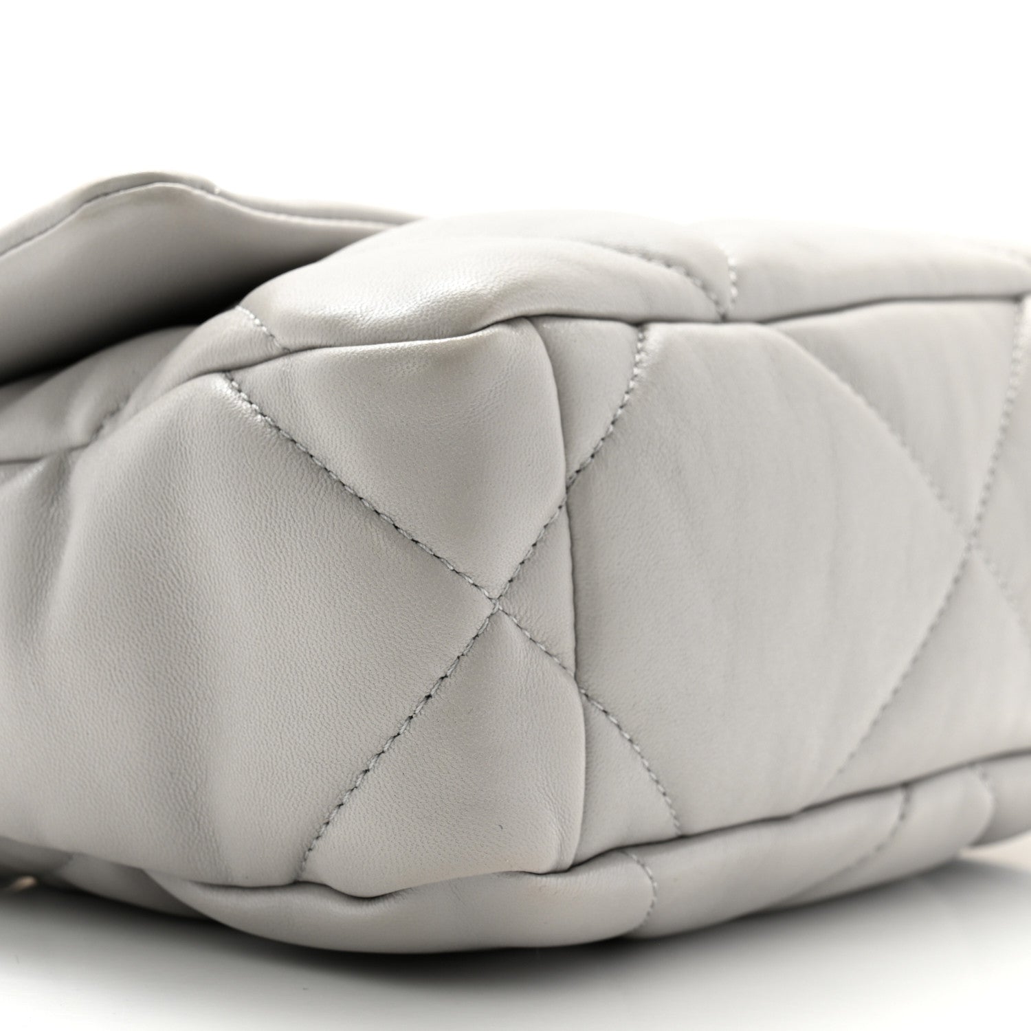 Chanel Lambskin Quilted Medium Chanel 19 Flap Grey 9 of 12