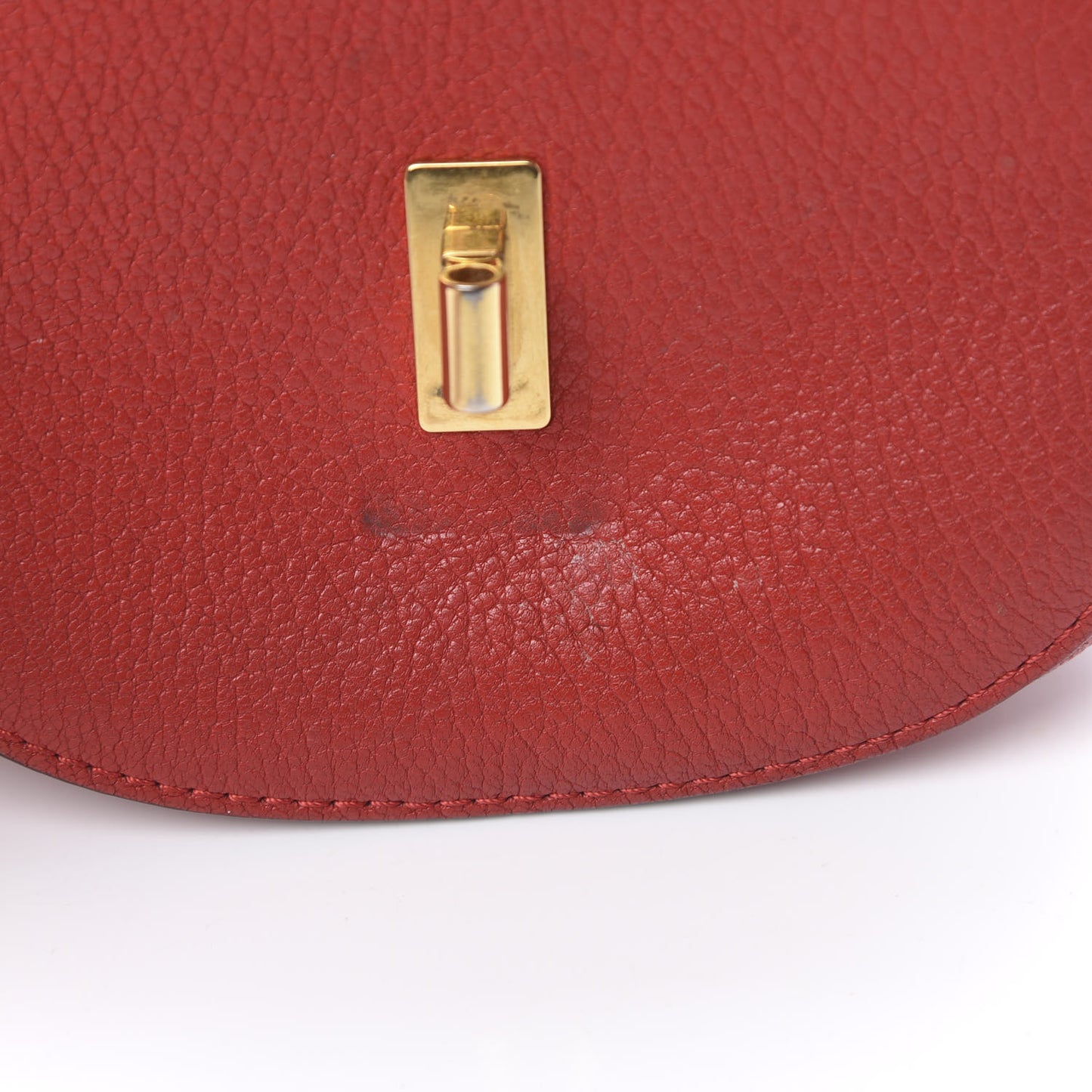 Grained Lambskin Nano Drew Shoulder Bag Plaid Red