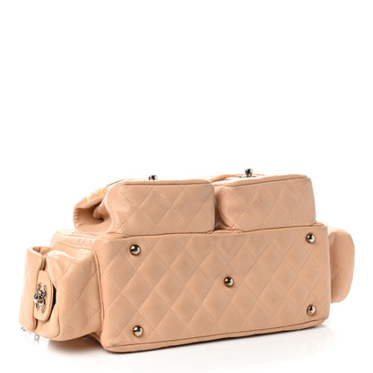 Chanel Calfskin Quilted Small Cambon Multipocket Reporter Beige 3 of 4