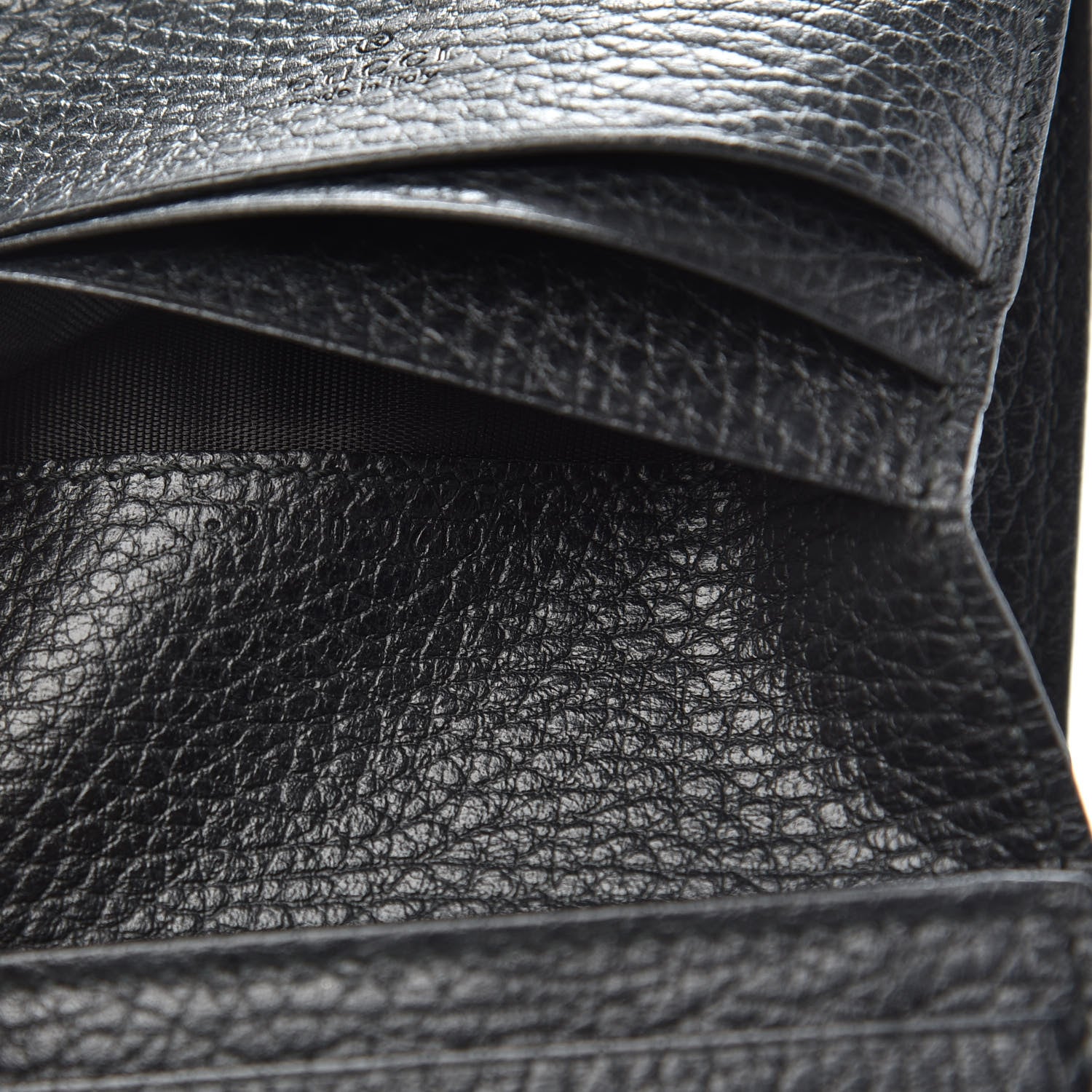 Gucci Pebbled Calfskin GG Marmont Card Case Black 7 of 10