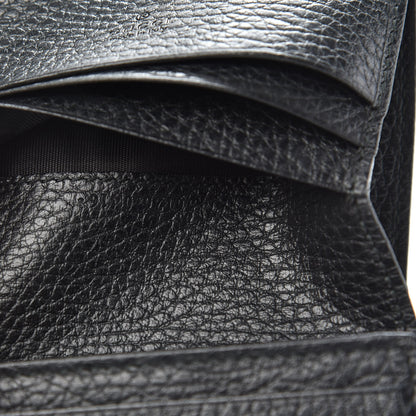 Gucci Pebbled Calfskin GG Marmont Card Case Black 7 of 10