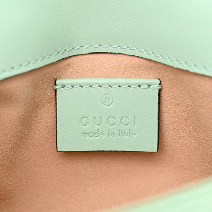 Gucci Calfskin Matelasse Super Mini GG Marmont Shoulder Bag Water Green 6 of 10