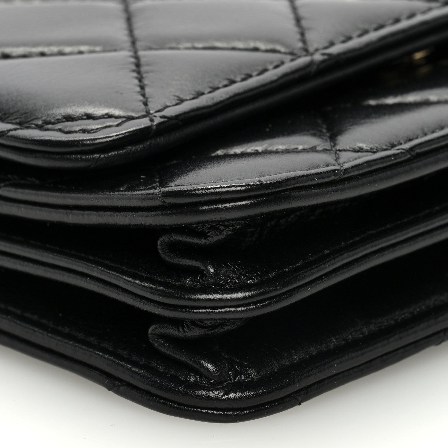 Chanel Calfskin Quilted Mini Maxi Pearls Wallet On Chain WOC Black 9 of 10