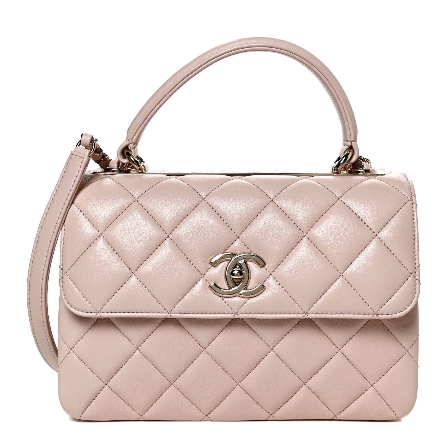 Chanel Lambskin Quilted Small Trendy CC Dual Handle Flap Bag Beige 1 of 11