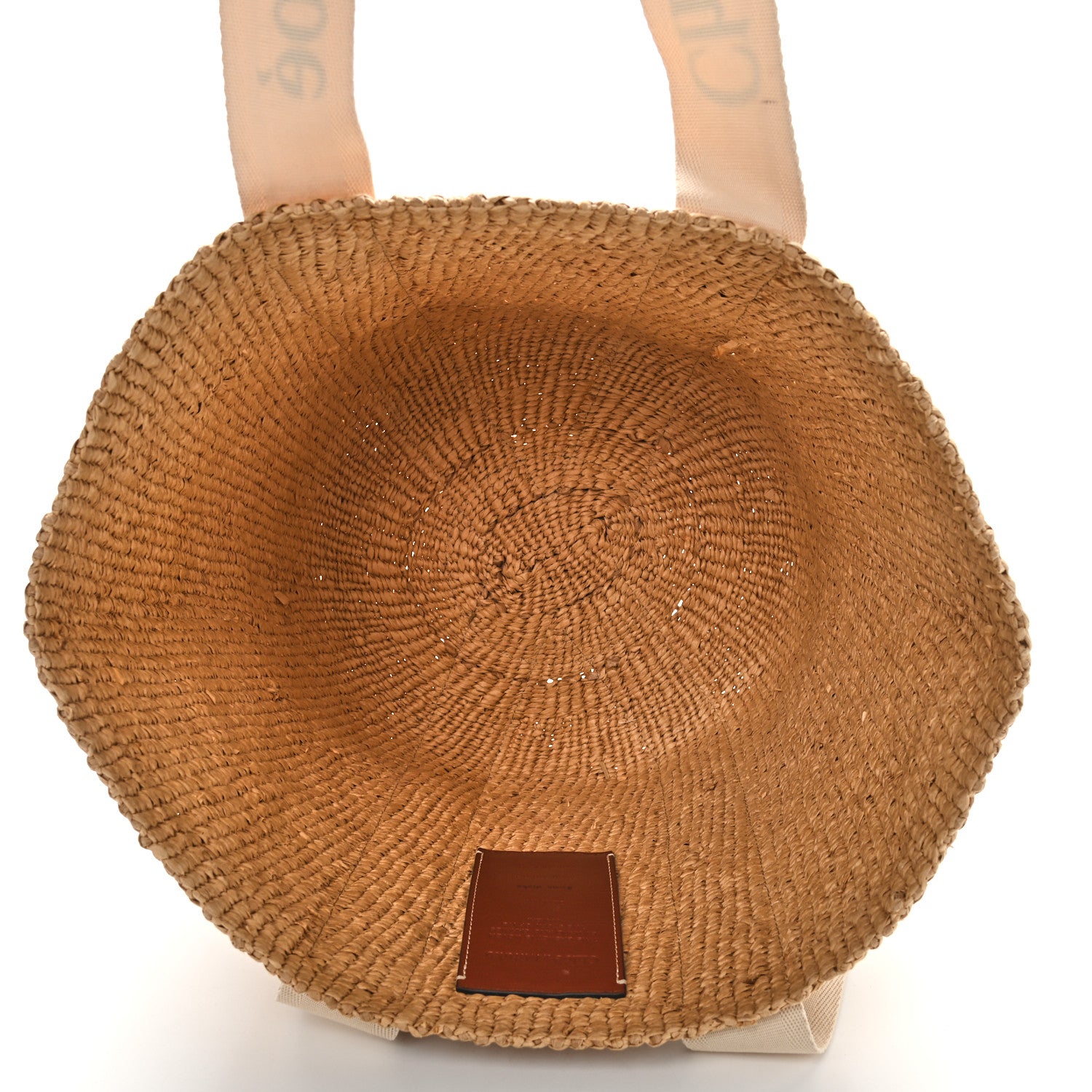 Chloe Raffia Large Woody Tote White 5 of 12