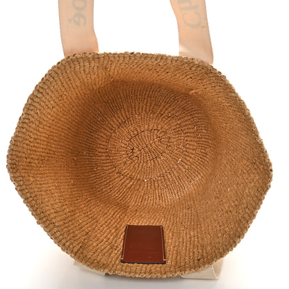 Chloe Raffia Large Woody Tote White 5 of 12