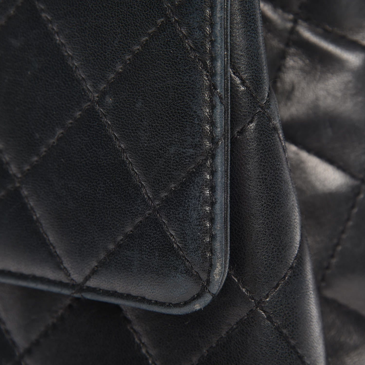 Chanel Lambskin Quilted Medium Kelly Flap Bag Black 9 of 13
