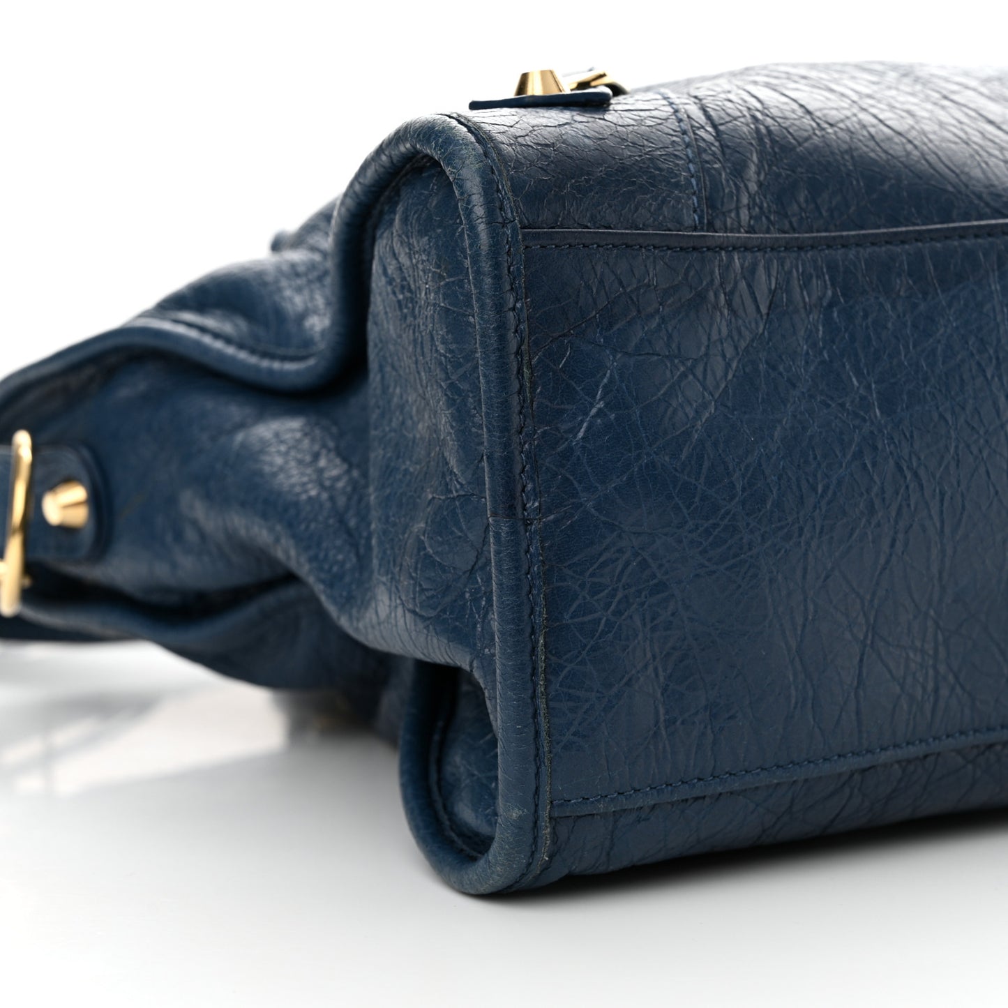 Agneau Classic Gold Hardware City Bleu Profond