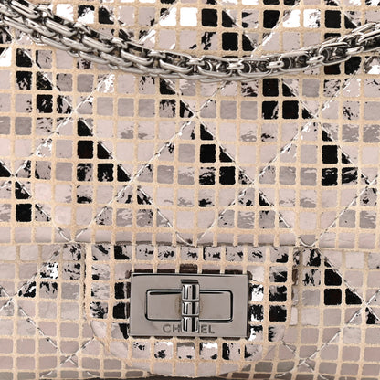 Chanel Suede Quilted Mirror 2.55 Reissue 225 Flap Silver 8 of 10