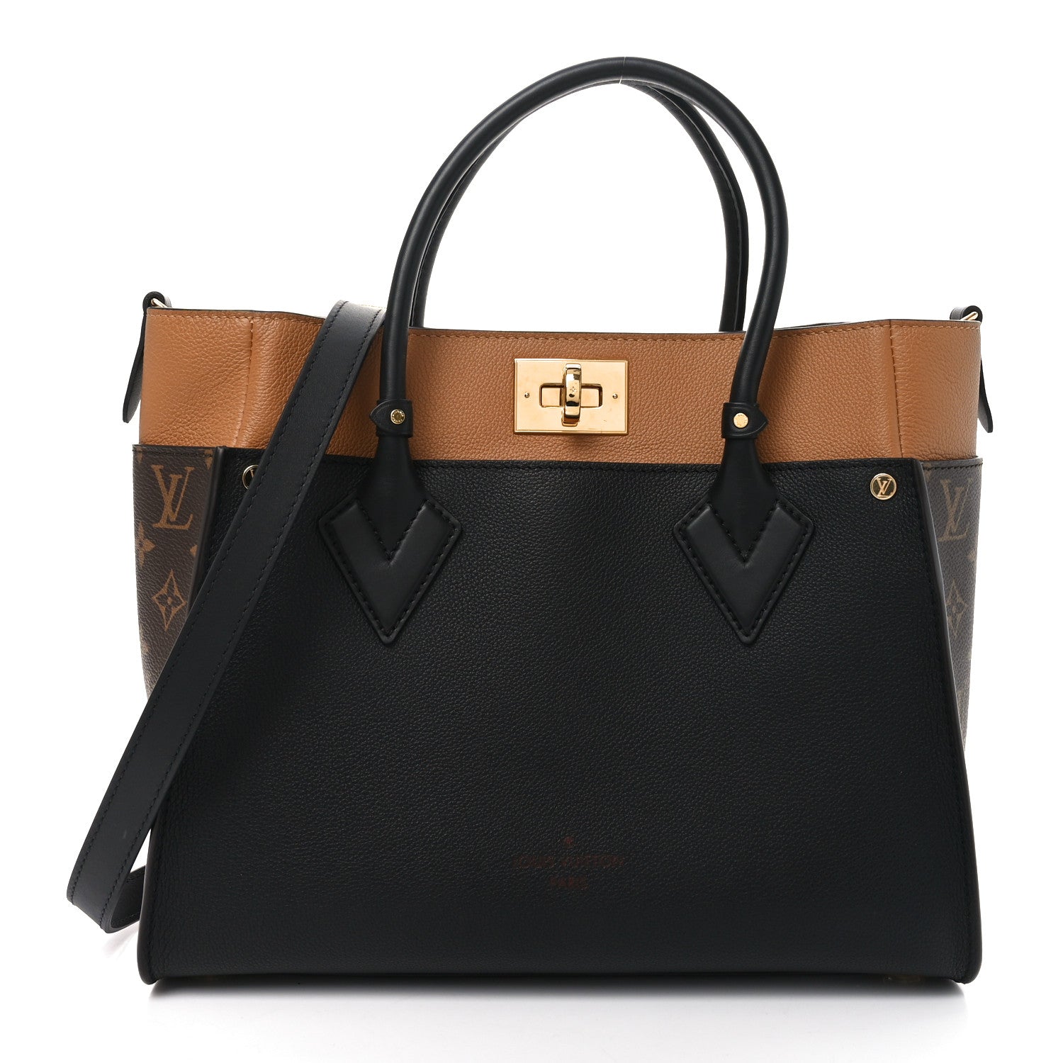 Louis Vuitton Calfskin Monogram On My Side Black 1 of 9