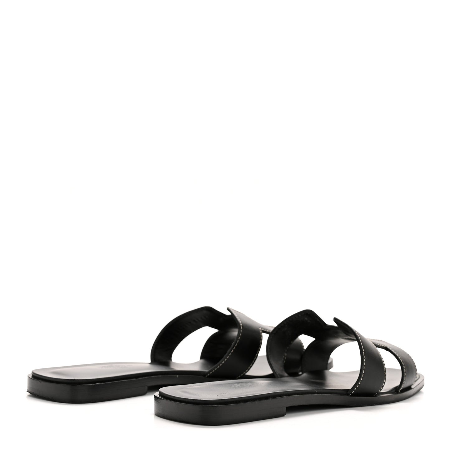 Box Calfskin Oran Sandals 38.5 Black