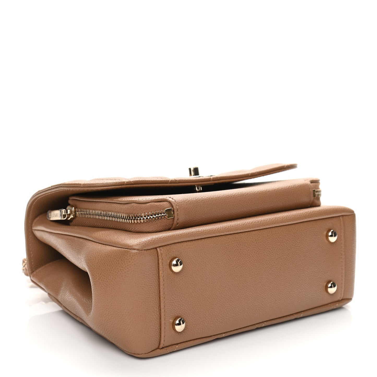 Caviar Quilted Medium Business Affinity Flap Brown