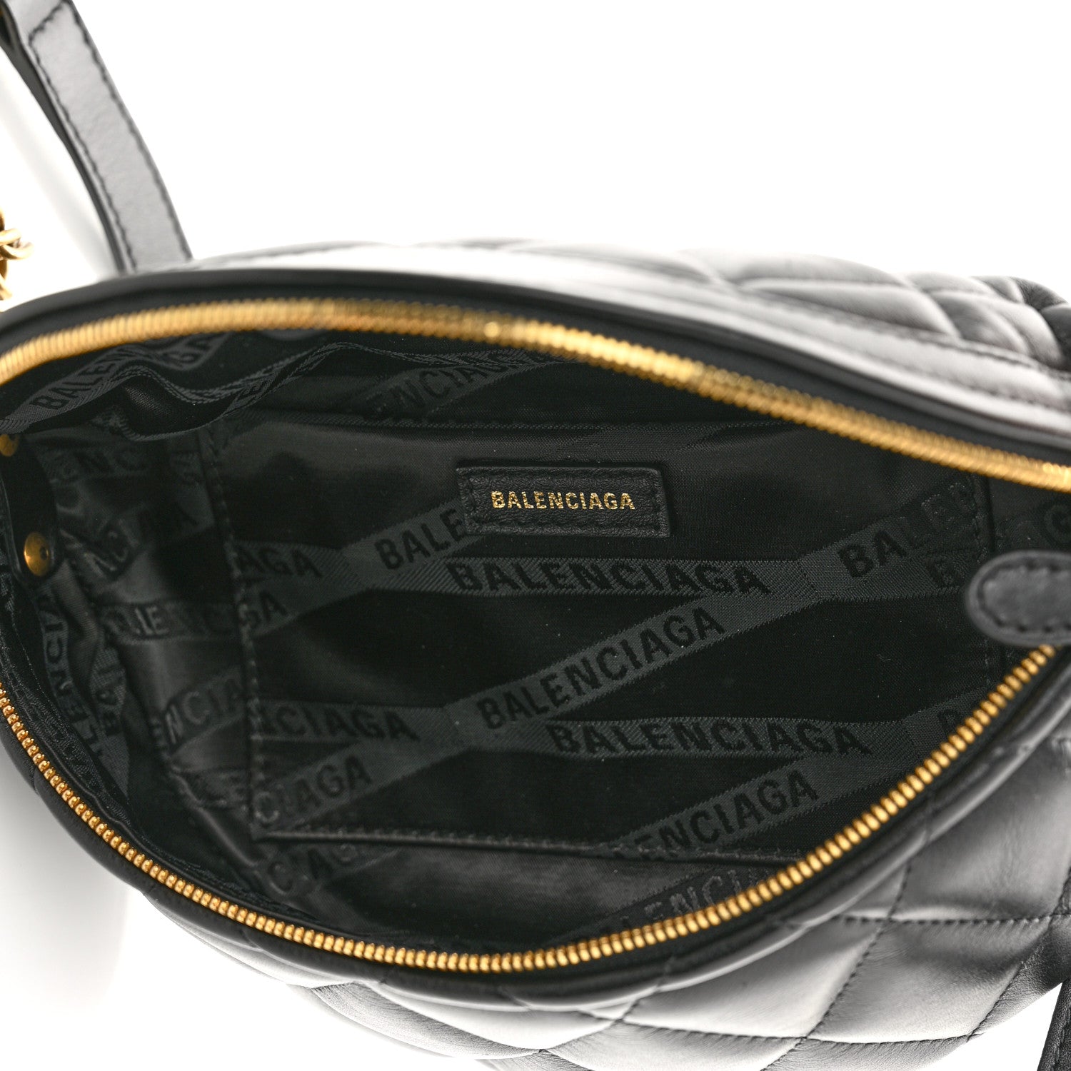 Balenciaga Calfskin Quilted XXS Souveniers Charms Belt Bag Black 5 of 9