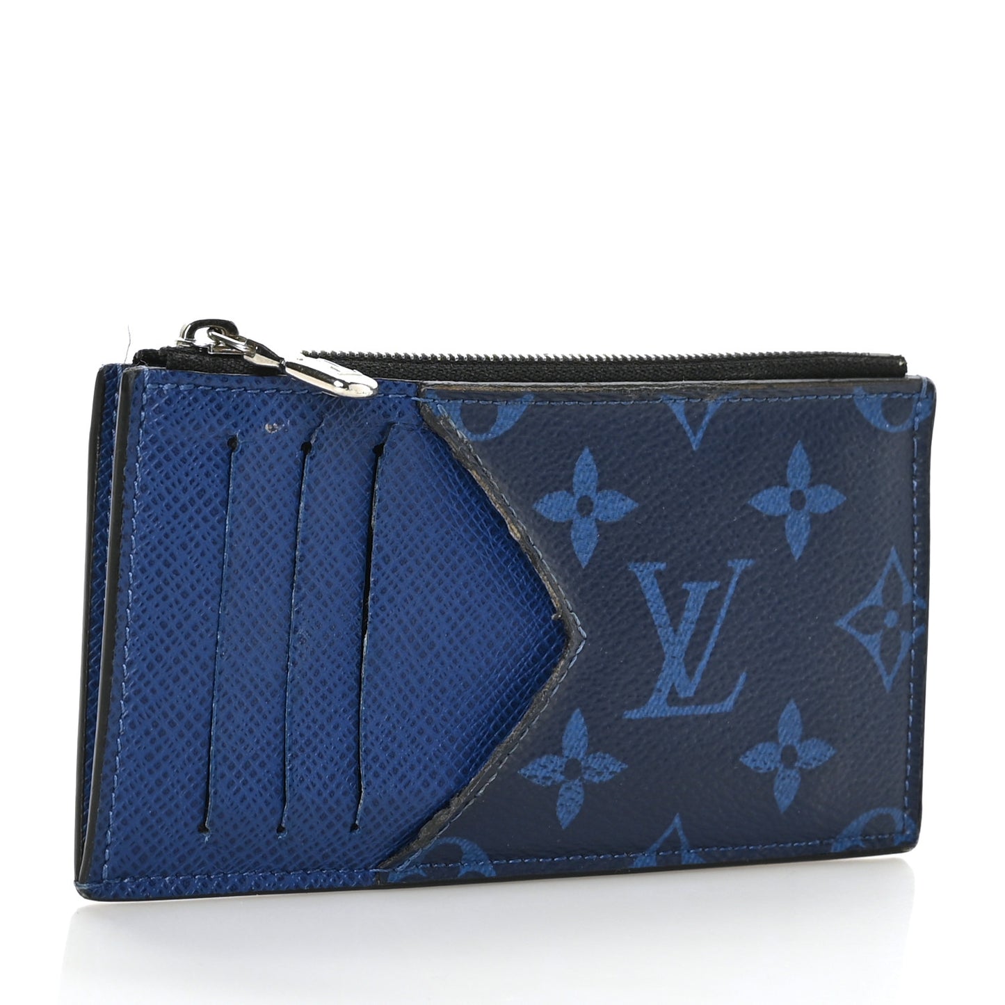 Monogram Taiga Coin Card Holder Cobalt