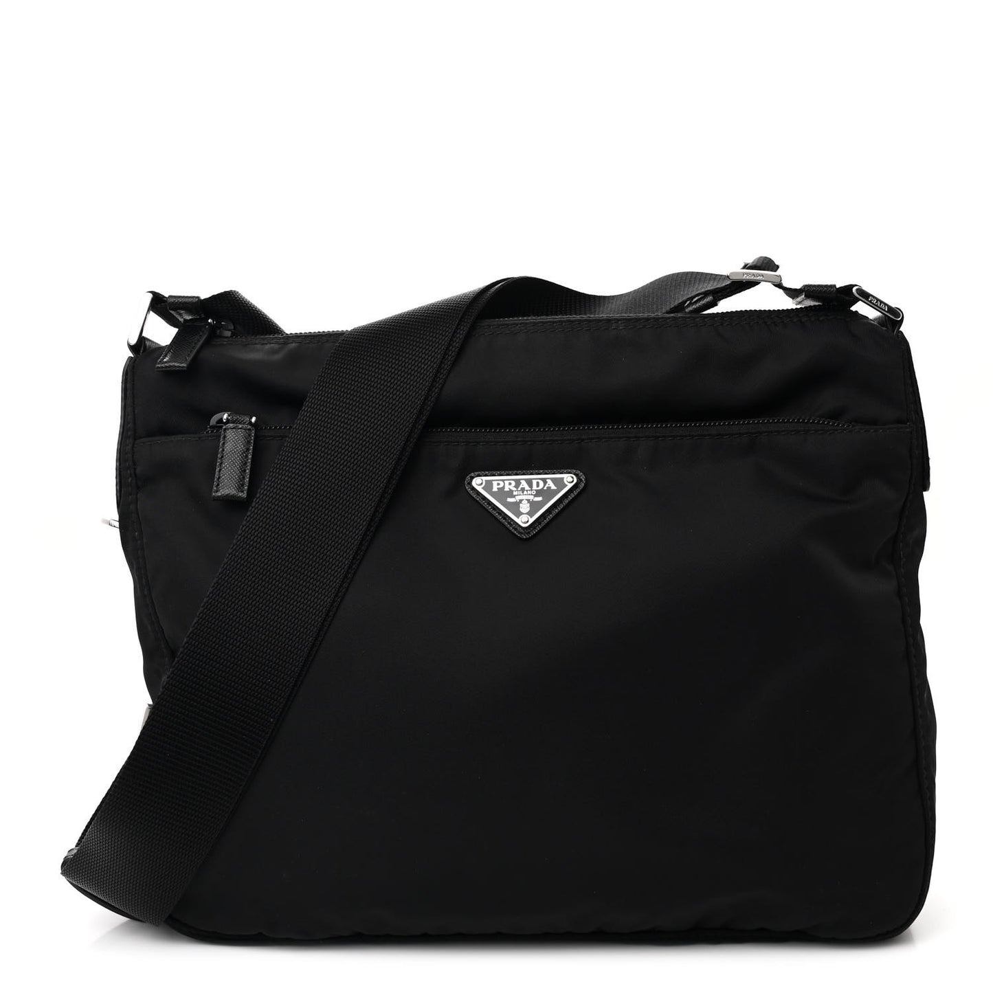 Tessuto Nylon Messenger Bag Black