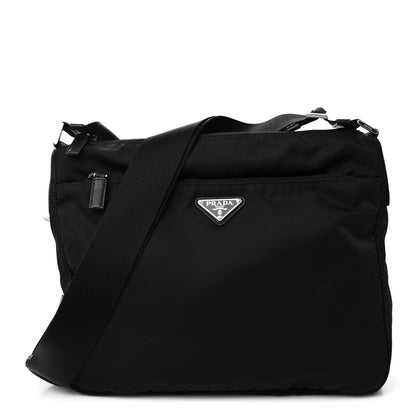 Prada Tessuto Nylon Messenger Bag Black 1 of 12