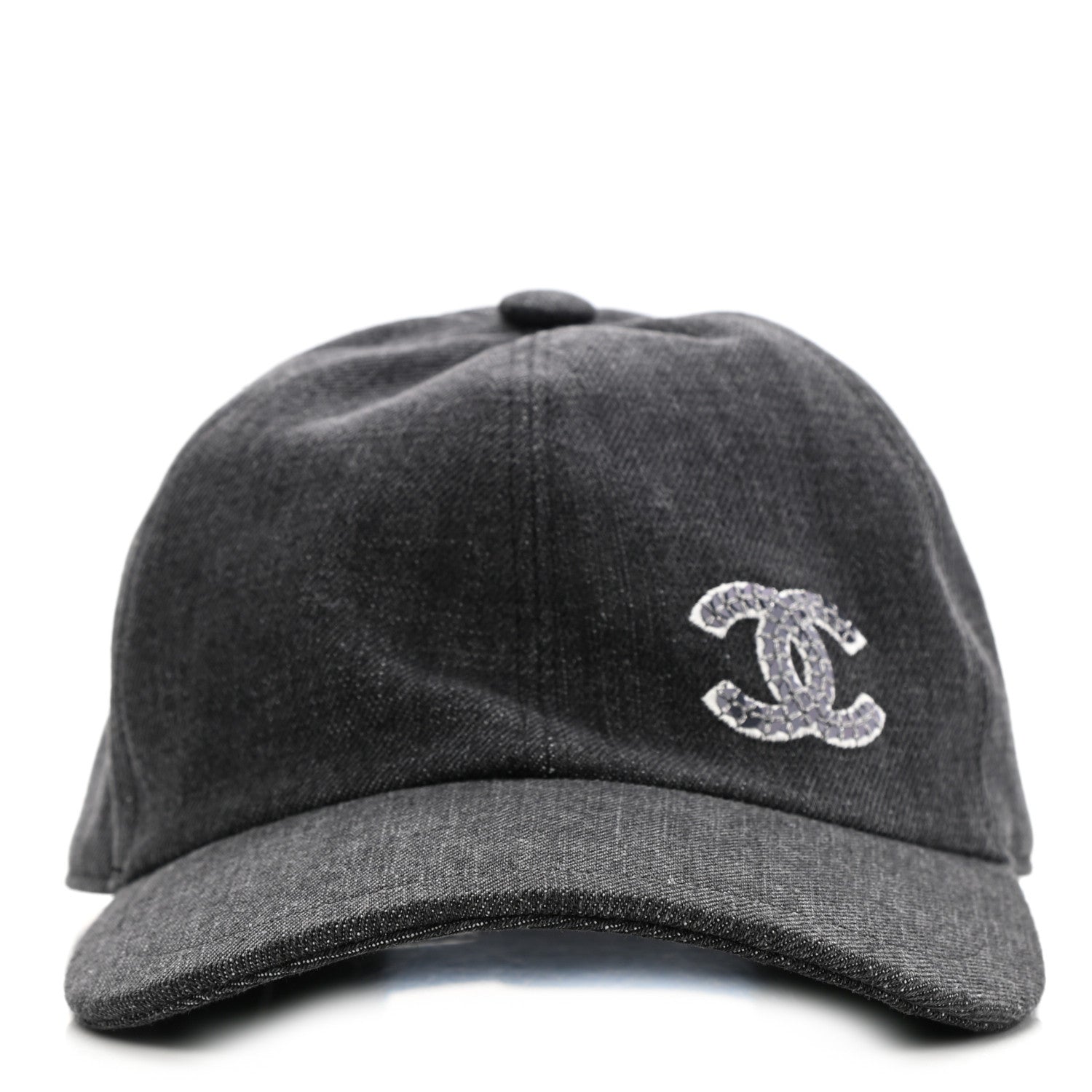 Chanel Cotton Sequin CC Cap Hat Black 3 of 8
